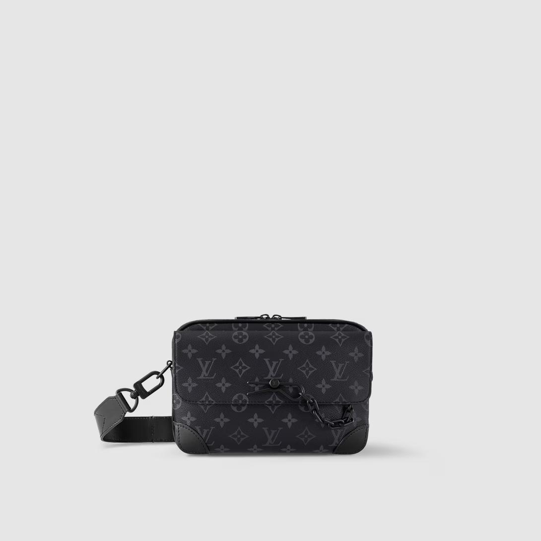 Túi Louis Vuitton Steamer Messenger Monogram Eclipse Nam Đen